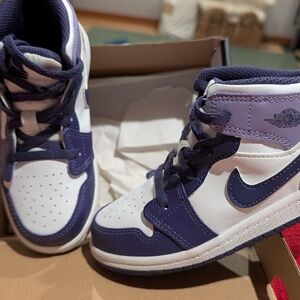 Kids Purple and White Sneakers